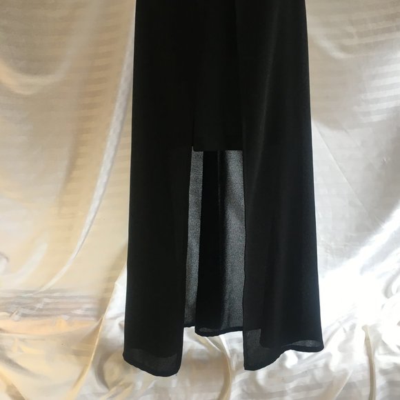 Joseph Ribkoff Women's Black Designer Dress High Low Size 6 Formal Vintage Grad - Picture 3 of 15